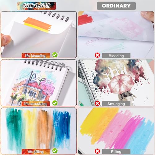 60 Sheets Marker Paper Pad, 5.8 × 8.3 in, 200gsm Alcohol Marker Paper - size: 5.8×8.3 Inch (60 Sheets )