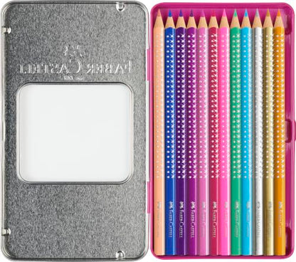 Faber-Castell Sparkle Colour Pencils - Tin of 12