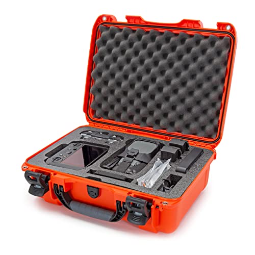Nanuk 925 Waterproof Hard Case with Foam Insert for DJI Mavic 3 & Mavic 3 Classic - Fly More/Cine Premium Combo - Orange - color: Orange