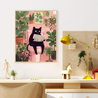 Dawnsphere Black Cat Paint by Numbers Kit for Adults Without Frame 16x20 in - color: OP-US10