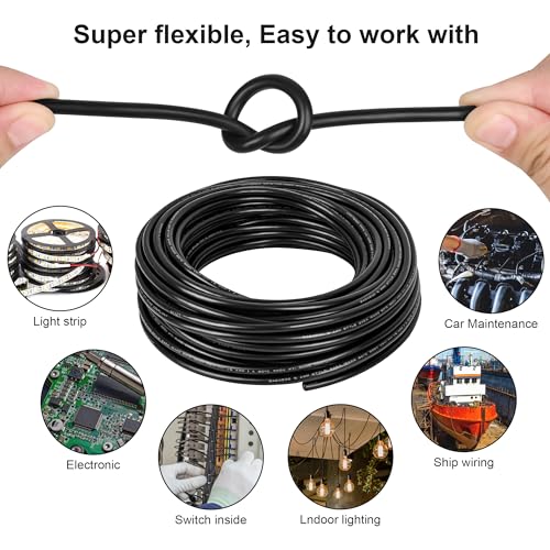 20 Gauge Wire 4 Conductor,20 AWG Electrical Wire Stranded PVC Cord Oxygen-Free Copper Cable,26FT 4 Core Pure Copper Flexible Cable Wire for LED Lamp Lighting Strips Automotive (20AWG-4C, 26FT)… - size: 26FT, style: 20AWG-4C