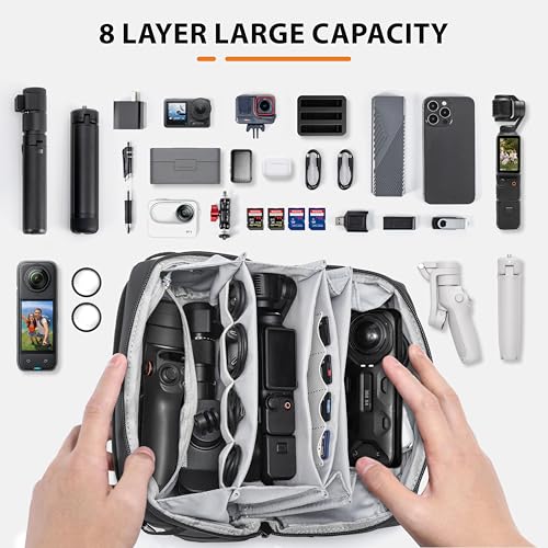 Carrying Case for Insta 360 X6/Luna Osmo Pocket 3 Carry Bag Accessories