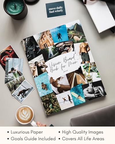 Lamare Vision Board Book for Men - 1000+ Images & Vision Board Supplies - style: For Men