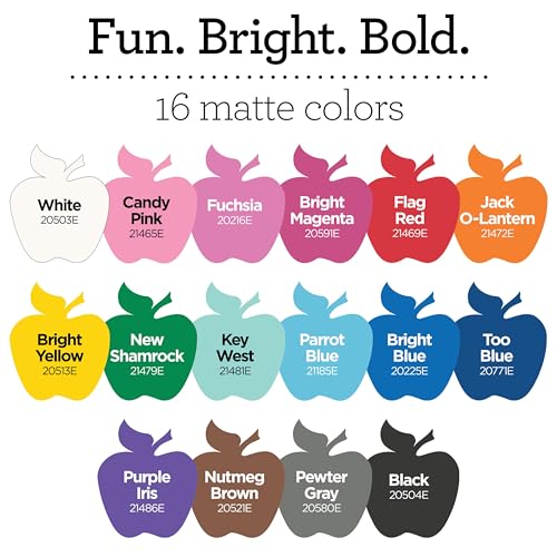 Apple Barrel, Vibrant Spectrum Collection Acrylic Craft Paint, Promoabiii, each, 16 assorted matte colors, 2 Fl Oz, 16 Count