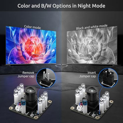 USB 2.0 UVC Camera Board 1080P Day&Night Vision Automatic IR-Cut, MEMS Microphone ESD/EMI-Protected Plug&Play for Windows/Linux/Mac/Android/Raspberry Pi/Jetson Nano/ARM Boards