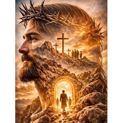 YarnWhimsy Jesus Diamond Art Kits for Adults 12x16 Inches - color: G9596-US