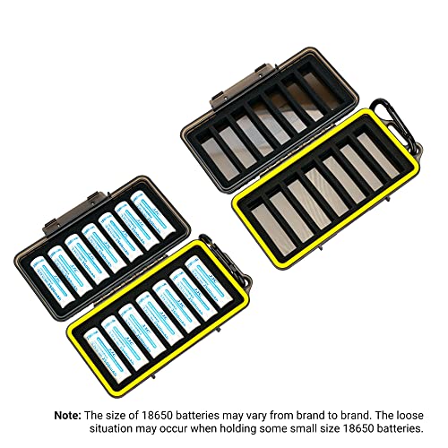 14 Slots 18650 Battery Storage Organizer Case Compact & Waterproof - color: 14 Slots 18650 Battery Case