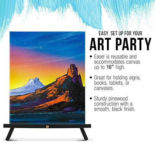 U.S. Art Supply 16" Black Wood Tabletop Easel (4 Pack) - Adjustable - color: Black, size: 16 inch