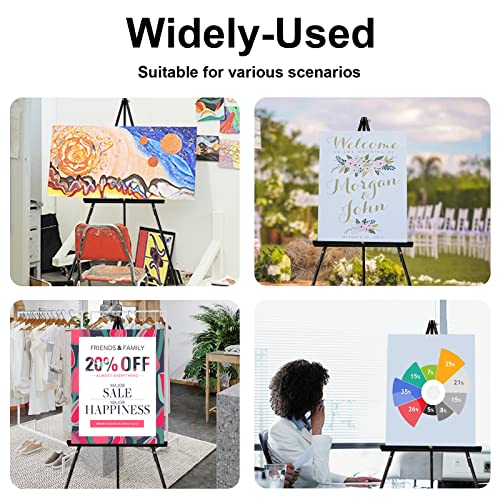Falling in Art 65" A-Frame Wooden Tripod Easel Stand (Black) - color: Black-1 Pack