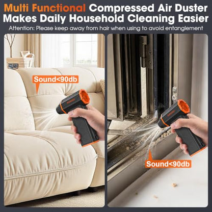 Compressed Air Duster, 3-Gear Adjustable, 100000RPM Electric Air Duster