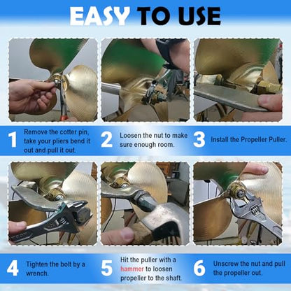 330S Propeller Puller C Clamp Puller Suitable for 1-1/4" Shaft for Ski & Wakeboard & Surf Propellers, Adjustable Range 4.33Inch to 5.51Inch