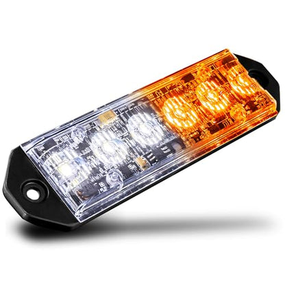 LAMPHUS PlanarFlash Amber White LED Police Grill Strobe Warning Light - color: Amber / White, size: 1 Pack