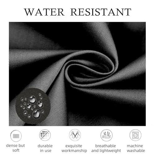 Aprons for Women Men, Water-Resistant Kitchen Aprons for Cooking - color: Black