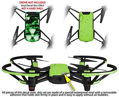 Skin Decal Wrap 2 Pack Compatible with DJI Ryze Tello Radioactive Green Drone NOT Included
