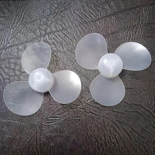 30 Pc Propeller Props, Small Three-Blade Propeller Blade Transparent Soft Fan Blade Model Creative Production Process Material Model 2.6in axis Diameter 0.08in skrnrhrery