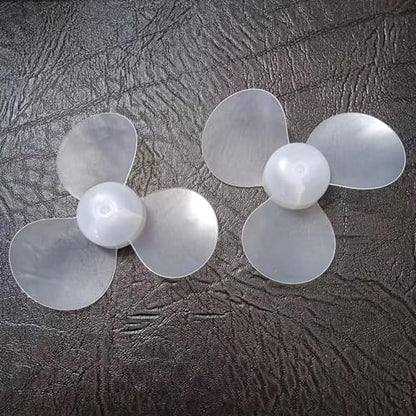30 Pc Propeller Props, Small Three-Blade Propeller Blade Transparent Soft Fan Blade Model Creative Production Process Material Model 2.6in axis Diameter 0.08in skrnrhrery