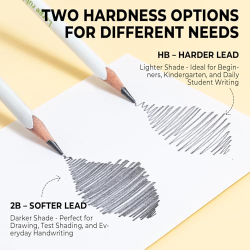 M&G 8 Pack 2B Triangular Wood-Cased Pencils, 3.2mm Thick Lead, Unsharpened with Extra Large Erasers, Balanced Ergonomic Grip for Student Exam Daily Writing, School Office Classroom Use - style: 2B