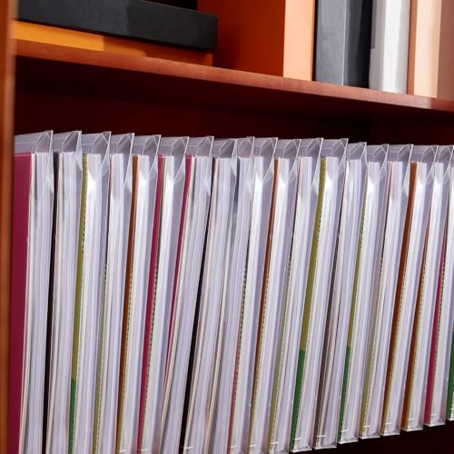 Henoyso 24 Pcs Scrapbook Paper Storage Organizer Plastic Clear,12 X 12 Inch