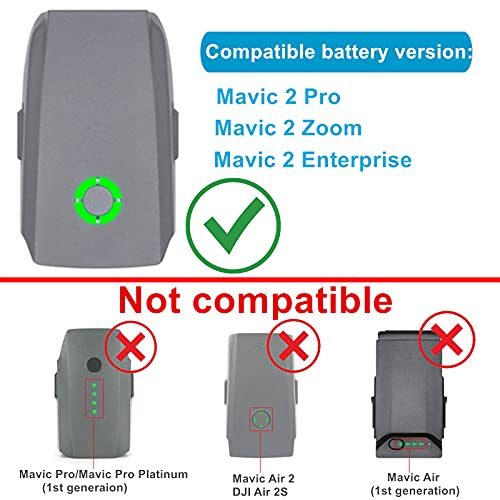 Hanatora 4 in 1 Foldable Battery Charging Hub for DJI Mavic 2 Pro/Zoom/Enterprise Drone,Multiple Charger Accessories with Charge Indicator LCD Display