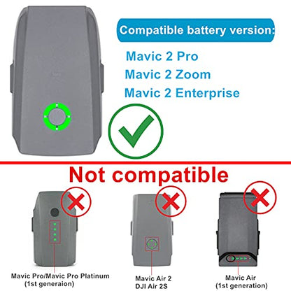 Hanatora 4 in 1 Foldable Battery Charging Hub for DJI Mavic 2 Pro/Zoom/Enterprise Drone,Multiple Charger Accessories with Charge Indicator LCD Display