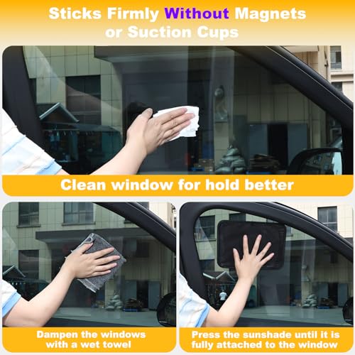 XCBYT Static Cling Car Window Sahdes for Driver Side Window, 2-Pack - color: 2 Semi-Transparent, size: 9.84" x 7.09"