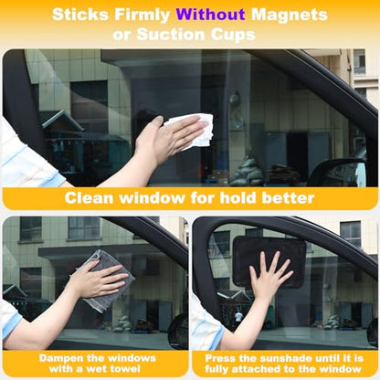 XCBYT Static Cling Car Window Sahdes for Driver Side Window, 2-Pack - color: 2 Semi-Transparent, size: 9.84" x 7.09"