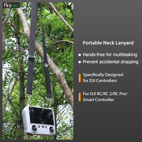 Arzroic Lanyard Neck Strap for DJI RC/RC 2/RC Pro, Mini 5/4/3 Pro, Flip, Air 3S/3 and Mavic 4 Pro Remote Controller Accessories