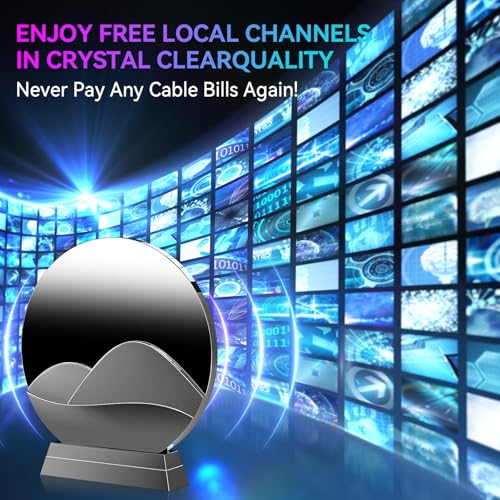 TV Antenna, 5000+ Miles Long Range Digital Antenna for Smart TVs Indoor
