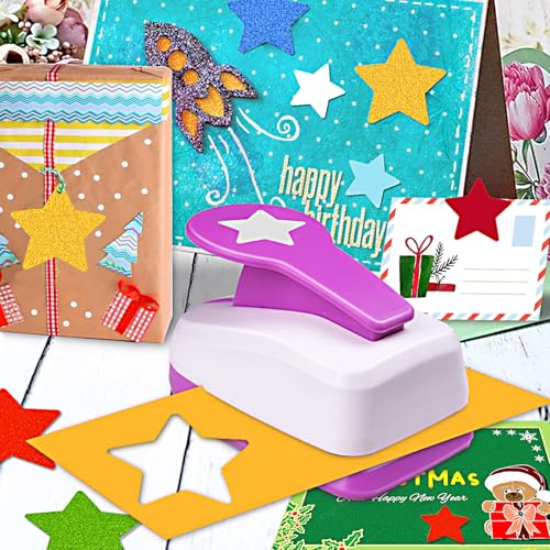 Star Hole Punch, 2 inch Star Punches for Paper Craft, Card Making Scrapbook - style: Star