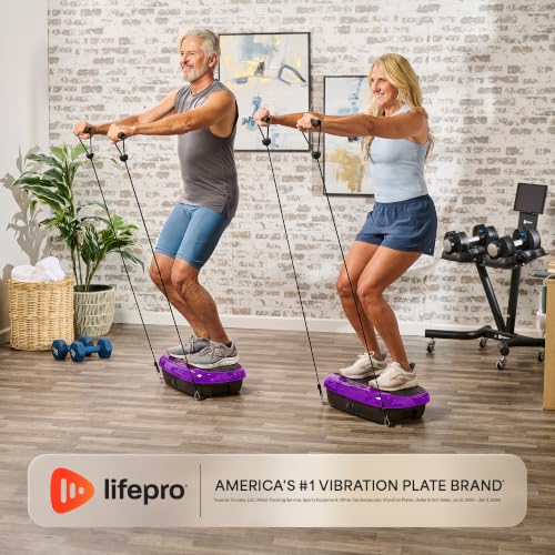 Lifepro HexaPlate Lite Compact Vibration Plate with Magnetic Acupoints - color: Purple