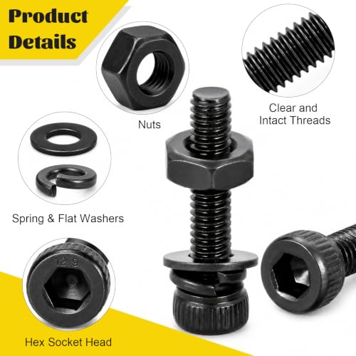 649PCS M3 Hex Socket Head Screws Assortment Kit, M3x30/35/40/45/50 mm - size: M3 649pcs