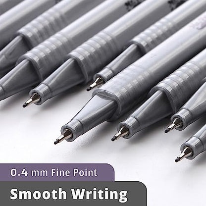 Mr. Pen- Black Fineliner Pens, 12 Pack, Fine Point - color: Black, size: 12 Pack