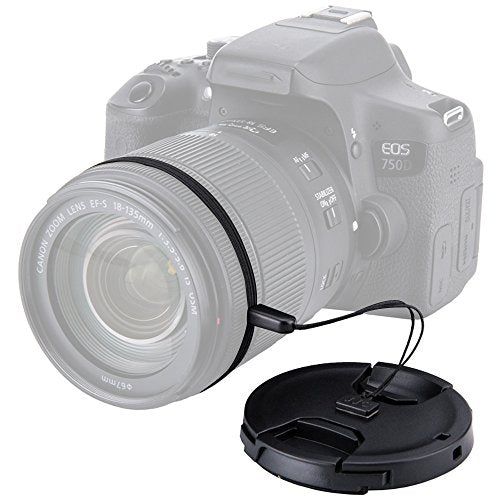 JJC 2-Pack 43mm Front Lens Cap Cover with Cap Keeper Leash for Camera Lens - size: 43mm