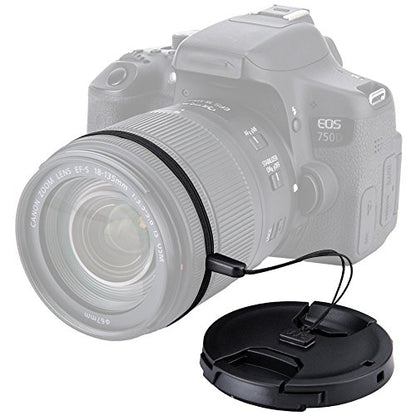 JJC 2-Pack 43mm Front Lens Cap Cover with Cap Keeper Leash for Camera Lens - size: 43mm