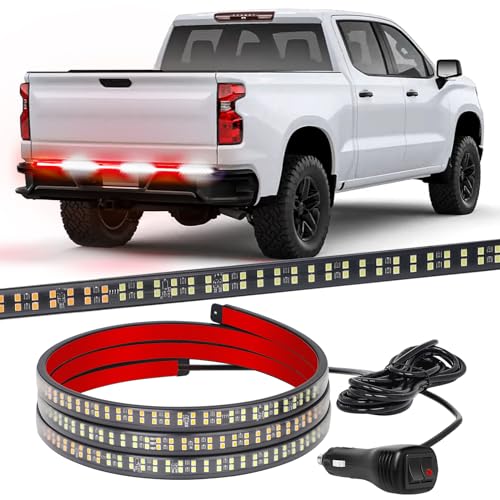 XRIDONSEN 48 inch Red White Tailgate Emergency Lights 288 LED Strobe Lights - color: Red/White