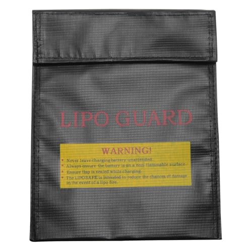 Lithium Battery Explosion-Proof Bags High-Temperature Storage Protective Bags Multi-Functional Fireproof Bags 23 * 30cm Black Suitable for chargin Storage and Transportation 1pcs
