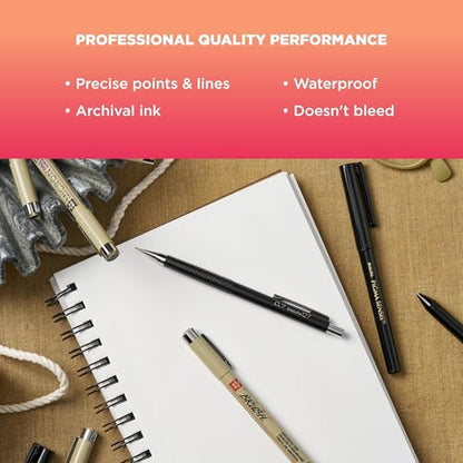 Sakura 50203 8-Piece Pigma Manga Comic Pro Drawing Kit - style: 8 Pen Pack