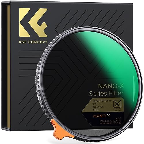 K&F CONCEPT 72mm Black Diffusion 1/4 Effect & Variable ND2-32 Filter in-1 - size: 72mm