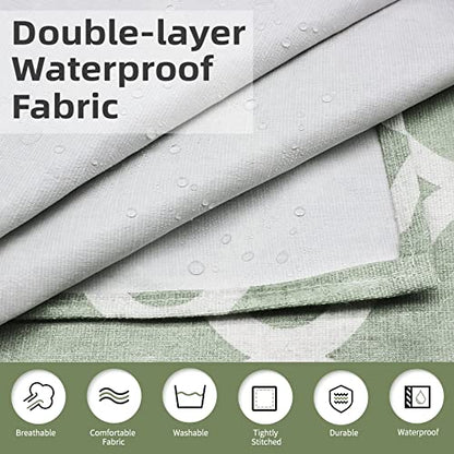 NLUS 2 Pack Kitchen Cooking Aprons, Adjustable Bib Waterproof Chef Apron with 2 Pockets for Men Women(Green Plaid/Grey Plaid) - color: Gray/Green