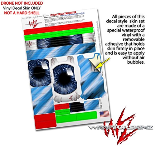 Skin Decal Wrap 2 Pack Compatible with DJI Ryze Tello Eyeball Blue Dark Drone NOT Included