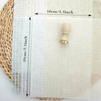 Colorful Textured Fabric(misty lattice mesh, Close to A5 size) - color: misty lattice mesh