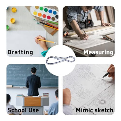2Pcs 24 Inch Flexible Curve Ruler Graduated Rulers with Inking Edge, Double Side Scale Ruler for Drawing, Pattern Making, Engineering, and Stencil Work - style: 24 Inch - 2pcs