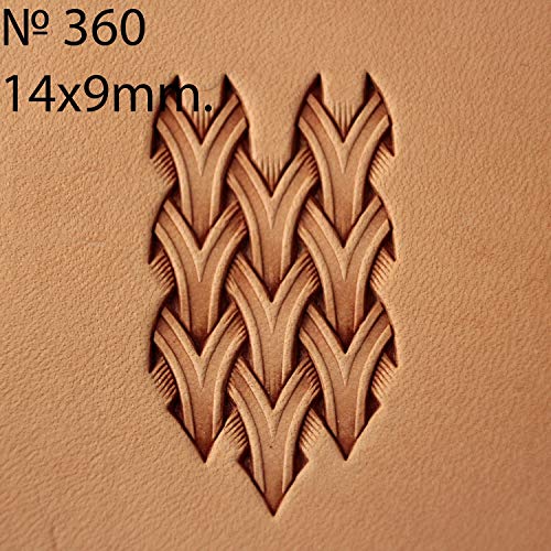 DandS ltd Leather Stamp Tool, Basket Weave, Professional Steel Craft Tool for Leatherworking, Embossing, Carving & Stamping Leather Projects, Belts & DIY Projects Compatible with Mallet #360