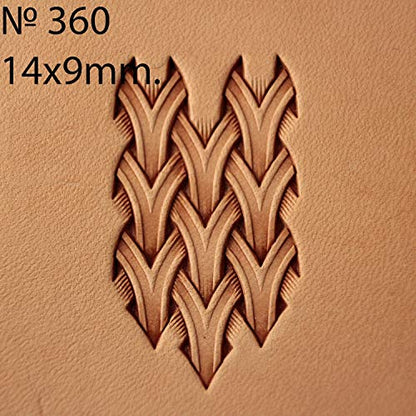 DandS ltd Leather Stamp Tool, Basket Weave, Professional Steel Craft Tool for Leatherworking, Embossing, Carving & Stamping Leather Projects, Belts & DIY Projects Compatible with Mallet #360