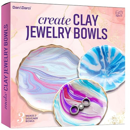 Craft 'n Clay - Jewelry Dish Making Kit for Kids 8-14 Years - DIY Crafts