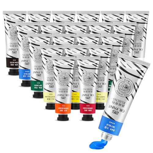 Paul Rubens Oil Paint, 20 Vibrant Colors*50 ml Large Professional Tubes - color: 20 colors*50ml-B