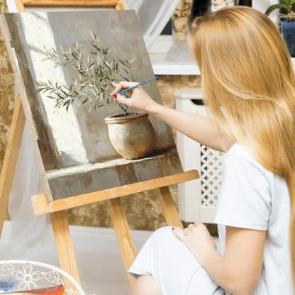 WUDWL Paint by Numbers Kit for Adults Framed Canvas, with Wooden Easel - color: YH04248