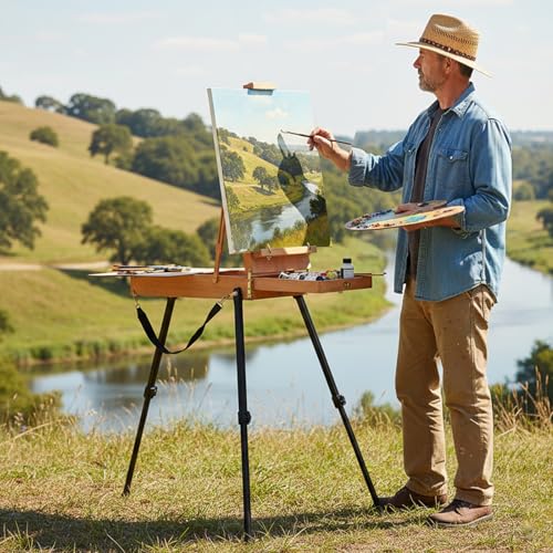 Falling in Art Light Weight French Style Field and Sketchbox Easel - style: French
