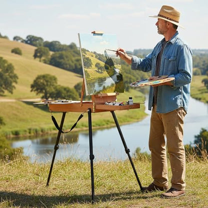 Falling in Art Light Weight French Style Field and Sketchbox Easel - style: French