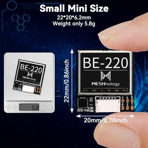 BE-220 GPS Module Upgraded M10050 Chip GNSS Board with Compass Support GPS, Galileo, BDS Three-Mode Positioning for FPV Drone Fixed-Wing UAV Racing Robots Driving Precision Agriculture IoT - size: BE-220